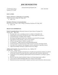 college admissions counselor resume