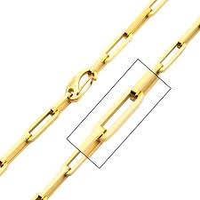 Buy 18K Gold Ion Plated Stainless Steel 6Mm Paperclip Link Chain Online -  Inox Jewelry India - Inox Jewelry For Men