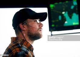 Air traffic controller Nicholas Doyle watches for an incoming... News Photo 