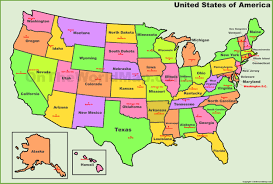 U S States And Capitals Map