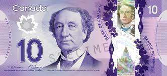 The redesigned $10 bill, which was unveiled at the treasury department in washington november 16, 1999. 10 Polymer Note Bank Of Canada