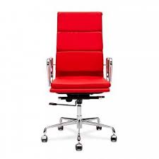 Iconic Designs Red Soft Pad Executive Office Chair Estructura Arquitectura Sillas Arquitectura