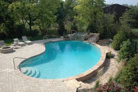 Gunite Kidney Shape Pool With Spa Kidney Shaped Pool Inground Pool Landscaping Pool Shapes