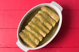 Spray top of enchiladas with oil spray and bake uncovered until lightly toasted on top, 10 to 15 minutes. Potato And Roasted Poblano Enchiladas Thyme Love