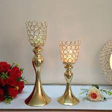Vincigant silver crystal tea light candle holders/sparklers wedding candelabra housewarming dining room coffee table decorative centerpiece,set of 2. Gold Romantic Crystal Candle Holder For Weddings Metal Candle Stand For Home Decoration Hotel Candle Centerpiece Holder Plate Candles Ikeacandle Holder White Aliexpress