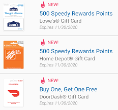 Check spelling or type a new query. Expired Speedway App Earn 500 Speedy Rewards Points On 25 Select Gift Cards Home Depot Lowe S Netflix More Gc Galore