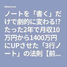 ノートを 書く だけで劇的に変わる たった2年で月収10万円から1400万円にupさせた 3行ノート の法則 前編 面白い言葉 ハッピーになる考え方 幸せになる方法