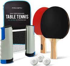 4.7 out of 5 stars. Amazon Com Pro Spin Play Anywhere Portable Ping Pong Set 2 Player Kit With Ping Pong Net For Any Table Premium Ping Pong Paddles 3 Star Balls Convenient Storage Case Table Tennis