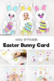 Finally, stick the decorated egg to the centre of the card. Easter Bunny Card For Kids Arty Crafty Kids