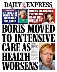 Live coronavirus updates and today's latest lockdown rules across the uk. Ahmed Mohamed Asmali On Twitter Uk Newspaper Headlines All United On The Story Of Prime Minister Boris Johnson Who Is In Icu After Contracting The Deadly Corona Virus Https T Co 2vow4jdrdt