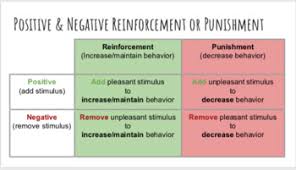 operant conditioning positive and negative reinforcement and punishment