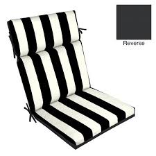 Better Homes Gardens Black Stripe 44 X 21 In Chair Cushion W Enviroguard Walmart Com In 2020 Outdoor Seat Cushions Replacement Patio Cushions Chair Cushions