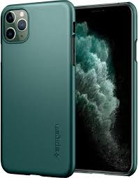 Best Buy Spigen Thin Fit Series Case For Apple Iphone 11 Pro Max Space Midnight Green 53418bbr Iphone Iphone 11 Apple Iphone