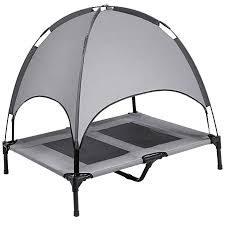 A dog bed with canopy offers many benefits to your dogs. Amazon Com Superjare Large Xlarge Outdoor Dog Bed Elevated Pet Cot With Canopy Portable For Camping Or Beach Du Outdoor Dog Bed Dog Bed Outdoor Pet Bed