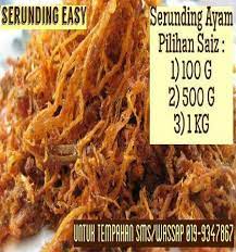 Serunding ayam original kg laut,kelantan. Resepi Serunding Ayam Kedah