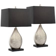 Free 2 Day Shipping Buy Regency Hill Modern Table Lamps Set Of 2 With Black Rectangular Shade For Living R Table Lamp Sets Lamps Living Room Modern Table Lamp