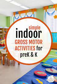 Tons of indoor and outdoor gross motor activity ideas and games to get kids of all footprints sensory gross motor activity builds motor planning, directionality and tactile discrimination skills. Indoor Gross Motor Activities For Preschool And Kindergarten The Measured Mom