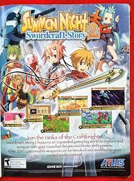 RARE! 2006 SUMMON NIGHT 2 Swordcraft Story Nintendo Game Boy = Promo PRINT  AD | eBay