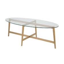 Hailey Home Olson Gold Glass Coffee Table Ct0071 In 2020 Oval Coffee Tables Gold Glass Coffee Table Coffee Tables For Sale