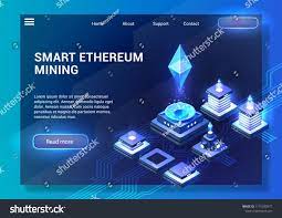 Smart Ethereum Mining Cryptocurrency And Blockchain Concept Data Transmission And Processing Digital Technologies Ethereum Mining Blockchain Cryptocurrency