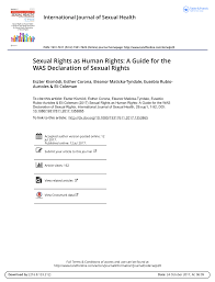 Please refer to our privacy policy or contact us for more details. Pdf Sexual Rights As Human Rights A Guide For The Was Declaration Of Sexual Rights