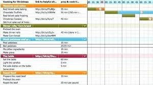 dinner plan hourly gantt chart excel template free in 2019