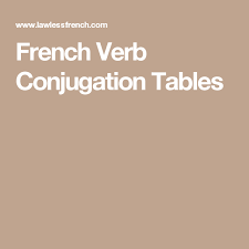 Here's a list of translations. French Verb Conjugations Lawless French Verb Charts French Verbs Conjugation French Verbs Verb Conjugations