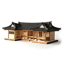 Wooden Model Kit 3d Puzzle Korean Digeut Shape Hanok Tile Roof House House Roof Wooden Model Kits House Layouts