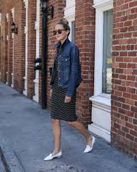 Western dress codesand corresponding attires. Striped Midi Dress Denim Jacket White Flats Messy Bun Work Office Business Casual Fashion Style Blog San Francisco Mary Orton Memorandum2 Memorandum Nyc Fashion Lifestyle Blog For The Working Girl