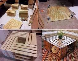 Faire Une Table Basse Avec Des Caisses De Bois Faire Une Table Basse Table Basse En Caisse Idee Deco Maison