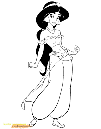 Get crafts, coloring pages, lessons, and more! Disney Princess Coloring Pages Jasmine And Aladdin Novocom Top