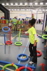 The hurdles should be no more than 2 feet apart. Oodles Of Fun With Pool Noodles
