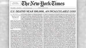 Chelsea transfer plans suffer blow as dortmund give jude bellingham 'untouchable' tag. New York Times Publishes Edition With Names Of 1 000 Coronavirus Victims Cnn