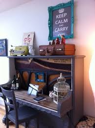 Upright Piano Someone Got From Craigslist For Free And Turned Into This Beautiful Desk Nicely Done Piano Desk Piano Crafts Old Pianos