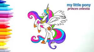 Gambar mewarnai untuk anak perempuan my little pony pictures my. Princes Celestia Menggambar Dan Mewarnai Kuda Poni My Little Pony Youtube
