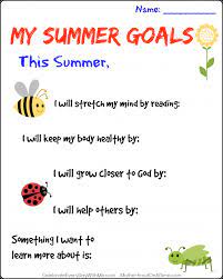 These summer activities for kids, which include, games, crafts, and snacks, are sure to keep kids occupied all summer long. Setting Summer Goals With Your Kids Includes Free Printable Kids Activities Saving Money Home Management Motherhood On A Dime