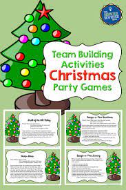 These Christmas Activities Are Great For Team Building And As Party Games Christmas Activities For Adults Holiday Party Activities Staff Christmas Party Ideas