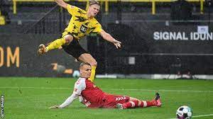 L w w w w. Borussia Dortmund 4 0 Sc Freiburg Erling Braut Haaland Scores Twice In Easy Bundesliga Win Bbc Sport