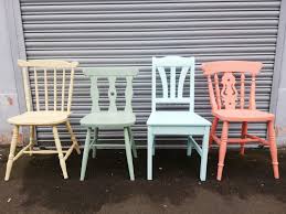 Shabby Chic Mismatch Vintage Dining Chairs Custom Set Painted Etsy In 2021 Shabby Chic Dining Room Vintage Dining Chairs Shabby Chic Dining