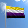 Yellow, white, purple flag from grpride.org