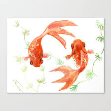 We did not find results for: Koi Fish Feng Shui Goldfish Art Two Fish Canvas Print By Sureart Society6