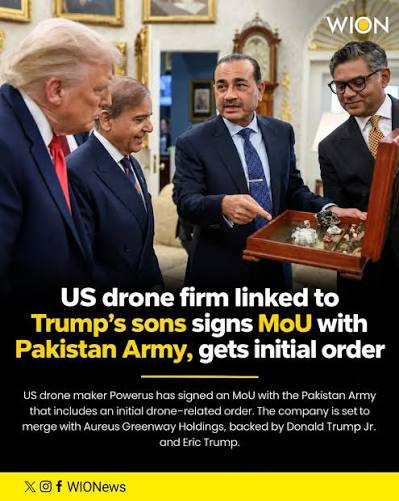 US drone firm Powerus has signed a memorandum of understanding with the Pakistan Army that includes an initial drone-related order, revealed the company's co-founder and president Brett Velicovich. Powerus signed a memorandum