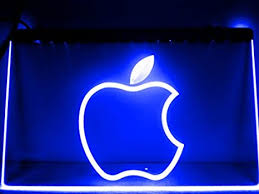Download 122 app store logo free vectors. Apple Computers Logo Neon Led Sign Blue Amazon Co Uk Kitchen Home