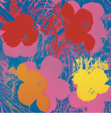 The iconic andy warhol flowers made its debut in 1964 in the leo castello gallery in new york. Andy Warhol Flowers 1970 Red Yellow Orange On Blue Art Print