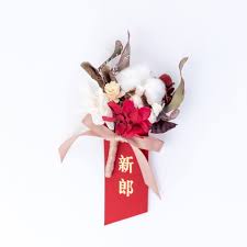 拾米豐瓶 結婚永生胸花 謝卡名條 經典紅 語時設計 gift wrapping boutonniere gifts