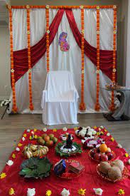 Simple Stage Decor For Baby Shower Valaikaapu Indian Baby Shower Decorations Simple Baby Shower Decorations Indian Floral Decor