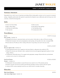 Select a great resume font to use, one that's easily legible for any reader. Professional Food Service Resume Examples Livecareer