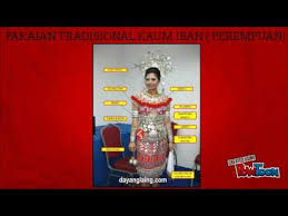 Kain selempang ini dikenali sebagai bedong, iaitu ia dihiasi oleh reka corak tenunan yang sangat halus. Kaum Iban Sarawak Youtube