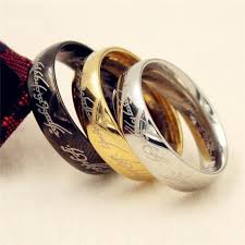 Lord Of The Rings Ring 3 Color Rings For Men Stainless Steel Wedding Ring Rose Gold Ring Set