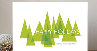 Mod Trees Business Holiday Cards By Ana Gonzalez Business Holiday Cards Corporate Holiday Cards Holiday Design Card